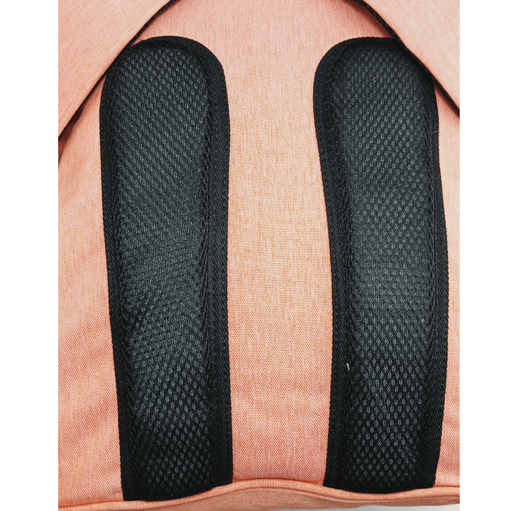 Highly organized Antaaj diaper backpack with multiple compartments, bottle holders and back access zipper.