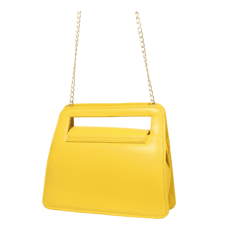 Elegant Antaaj faux leather shoulder bag with a delicate imposed floral design and a chic gold-tone chain strap.