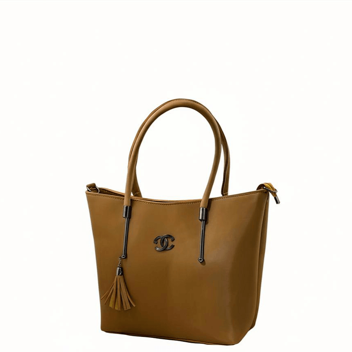 Modern Antaaj tote bag with long strap, multiple zip pockets, and smooth artificial leather.