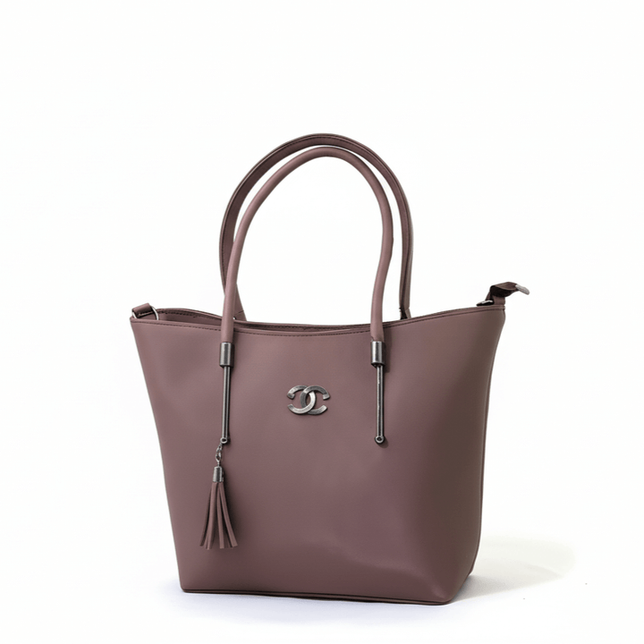 Modern Antaaj tote bag with long strap, multiple zip pockets, and smooth artificial leather.