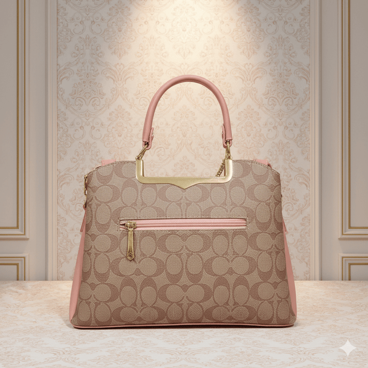 Modern Antaaj vintage check handbag with multiple compartments and long detachable strap.