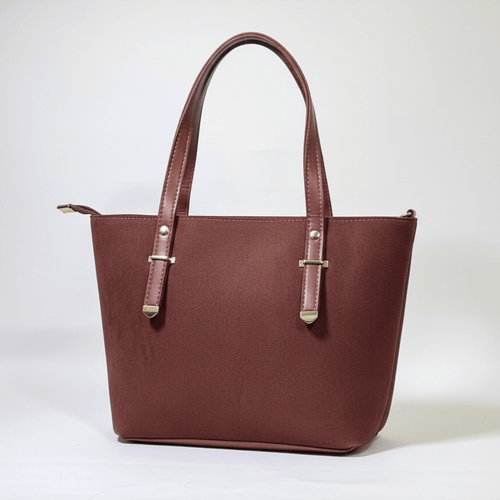 Elegant Antaaj tote bag with luxurious velvet texture and top zip closure