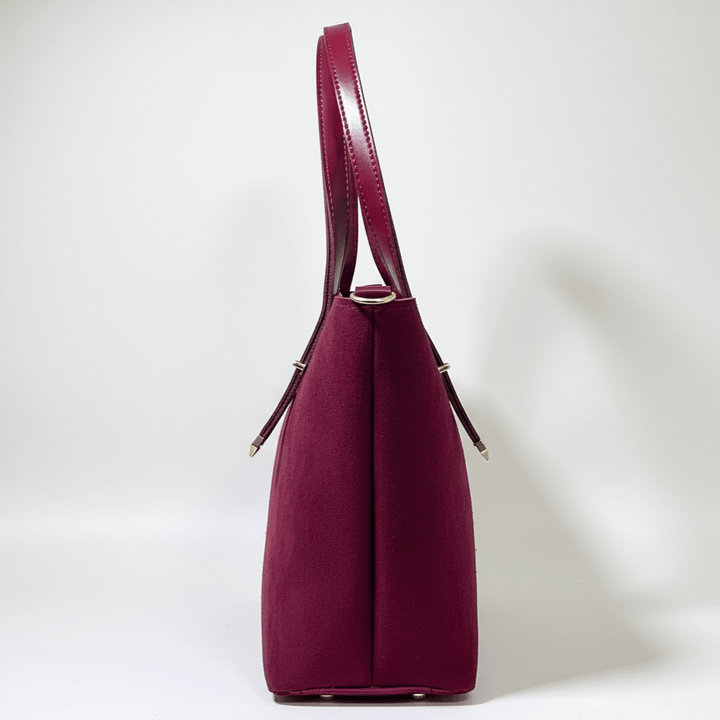 Elegant Antaaj tote bag with luxurious velvet texture and top zip closure